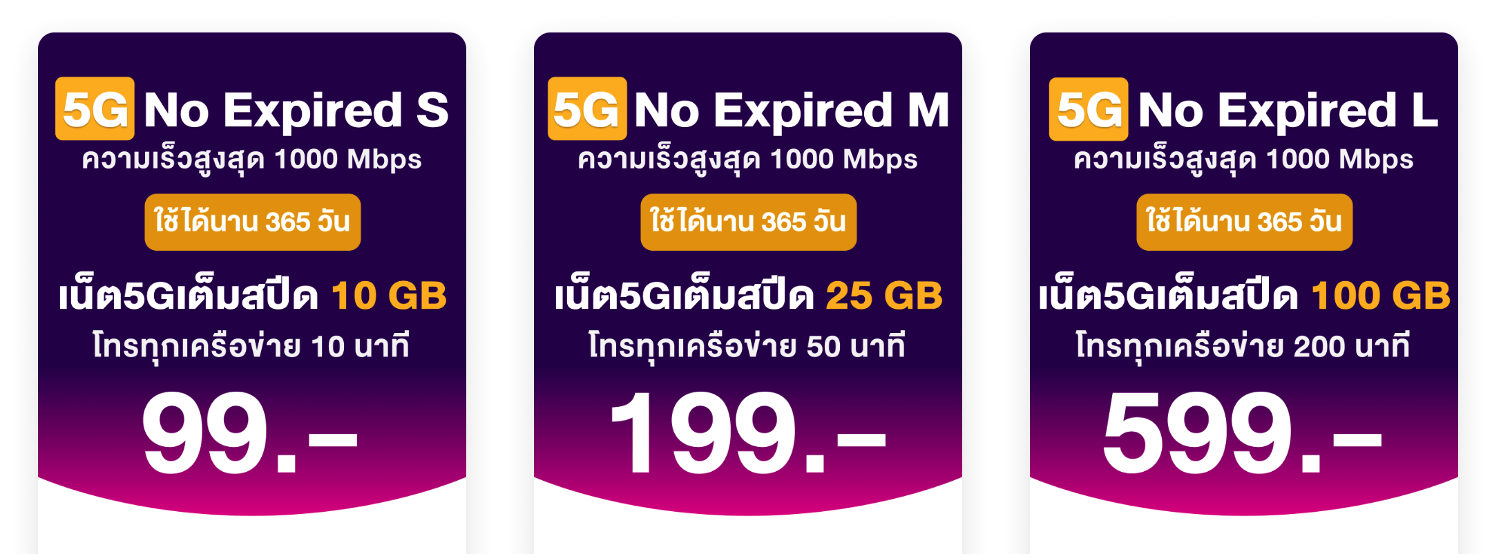 GOMO แพ็กเกจหลัก 
